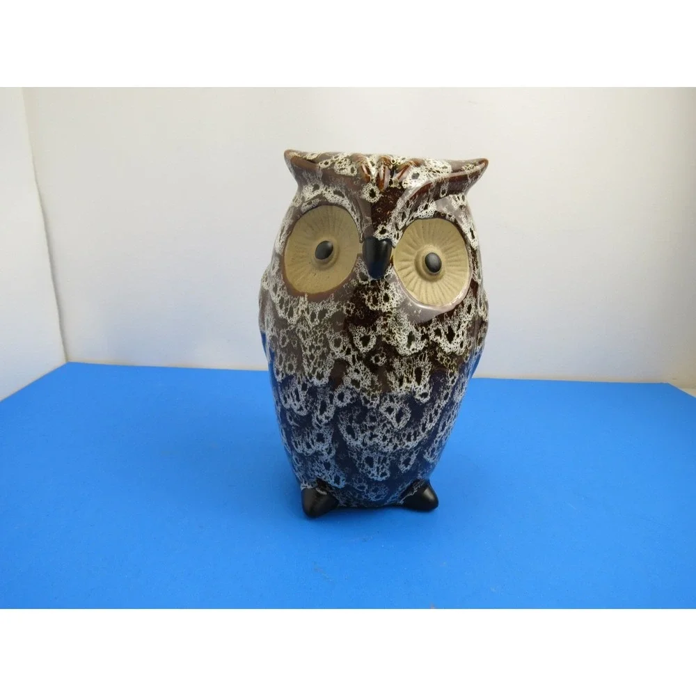Elegant Expression Owl Vase Brown 8.5 Inch Ceramic Planter